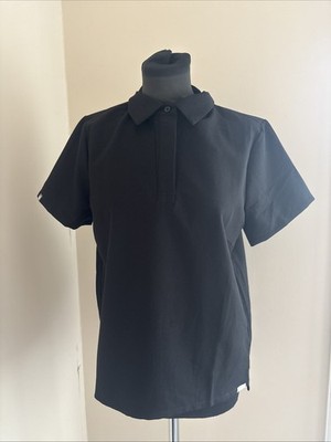 FIGS Nala 88 Polo Scrub Top schwarz Größe S neu mit Etikett Technical Collection Gesundheitswesen