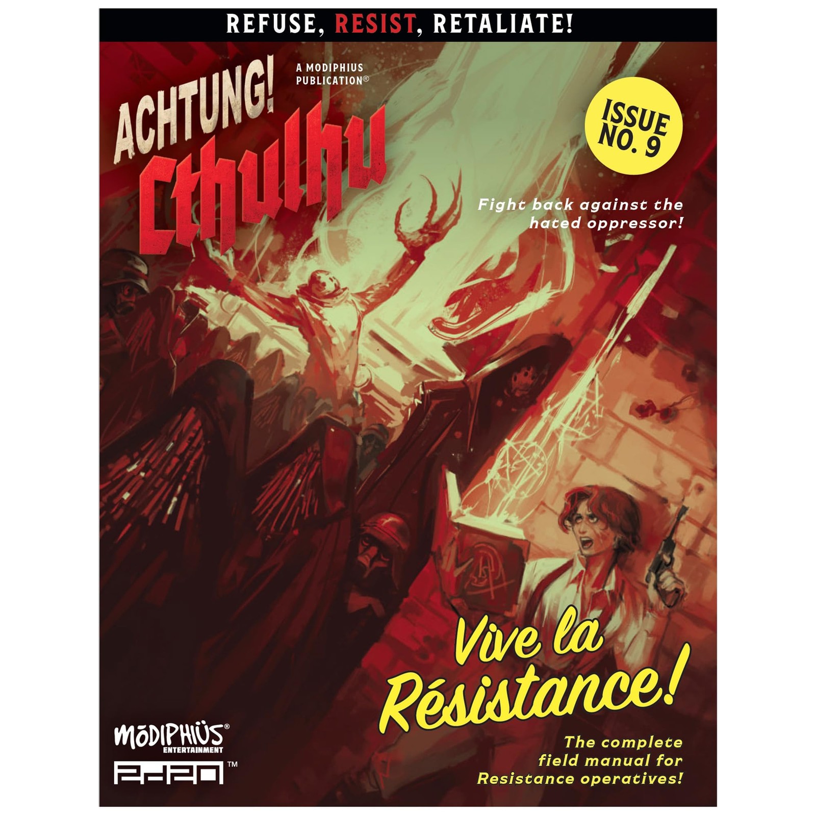 Modiphius: Achtung! Cthulhu 2d20: Vive La Resistance-Issue No. 9 - RPG Softcover