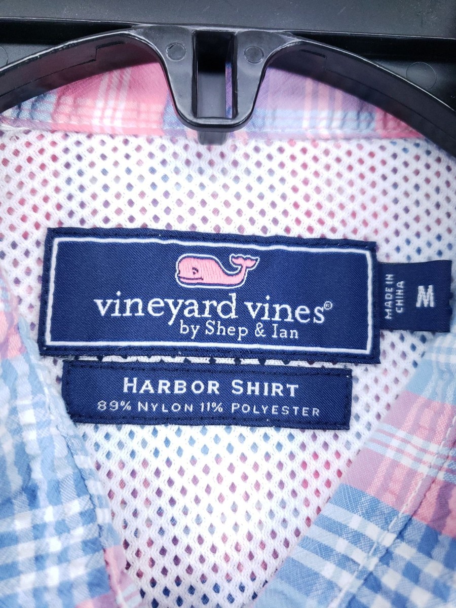 Vineyard Vines Vented Harbor Shirt Men's Size Medium Pink Plaid | eBay