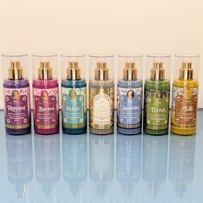 7 Piece Set Bath & Body Works Disney Princess Mini Fine Fragrance