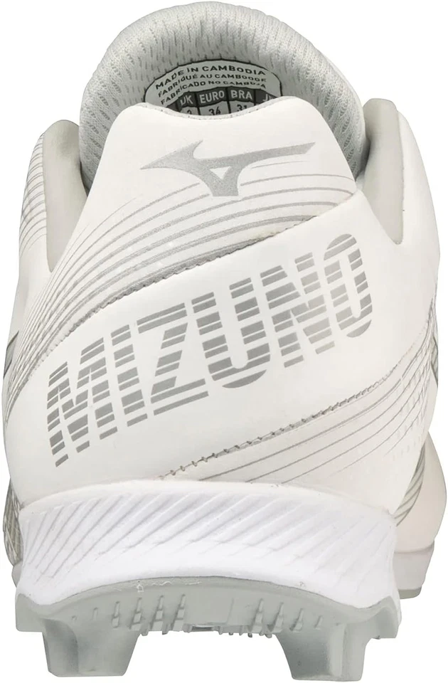 全新 Mizuno Wave Finch Lightrevo Jr 模压垒球鞋,白色,4.5 — 第 4/4 张图片