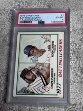 BASEBALL CARD 1978 O-PEE-CHEE OPC PSA 6 HOF BATTING LEADERS ROD CAREW PARKER
