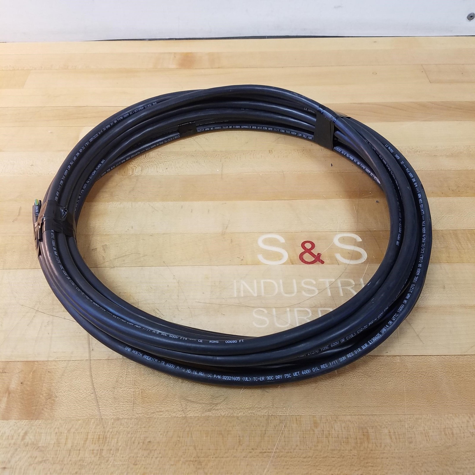 Turck 32321605, TR 600HD Control Cable 600V Auto HD 16 AWG 5 conductor - USED