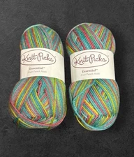 Knit Picks Essential Fruit Punch Multi Lot Of 2 #45051 50g Skeins