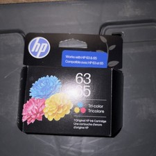 NEW FACTORY SEALED HP 63 65 TRI-COLOR INK CARTRIDGE EXP JAN 2028 FREE SHIPPING