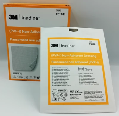 Inadine Dressings 5cm x 5cm – Box of 25 – Antimicrobial Iodine Care