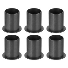 6Pcs Flanged Sleeve Bearing, ID 17mm x OD 19mm x Length 25mm POM Bushing, Black