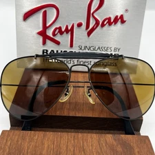 Vintage Ray Ban B&L Chromax 58mm Black sunglasses USA defects