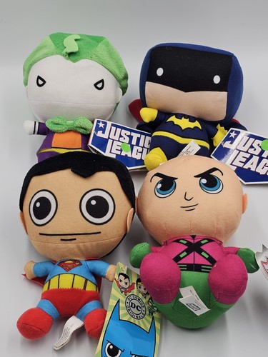 Brand New 7” DC Comic (Set Of 4) Plush NWT Joker Batgirl Superman Lex Luther - Picture 1 of 6