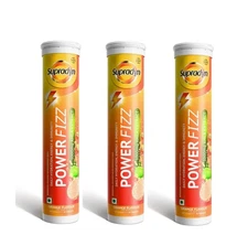 Supradyn PowerFizz Energy Booster 1000 mg Amla, Zinc | 60 Tablets - Pack of 3