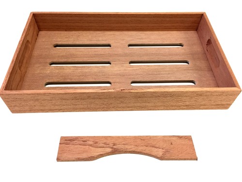 F.e.s.s. Fess Storage versatility Cedar Tray with Adjustable Divider - Picture 2 of 2