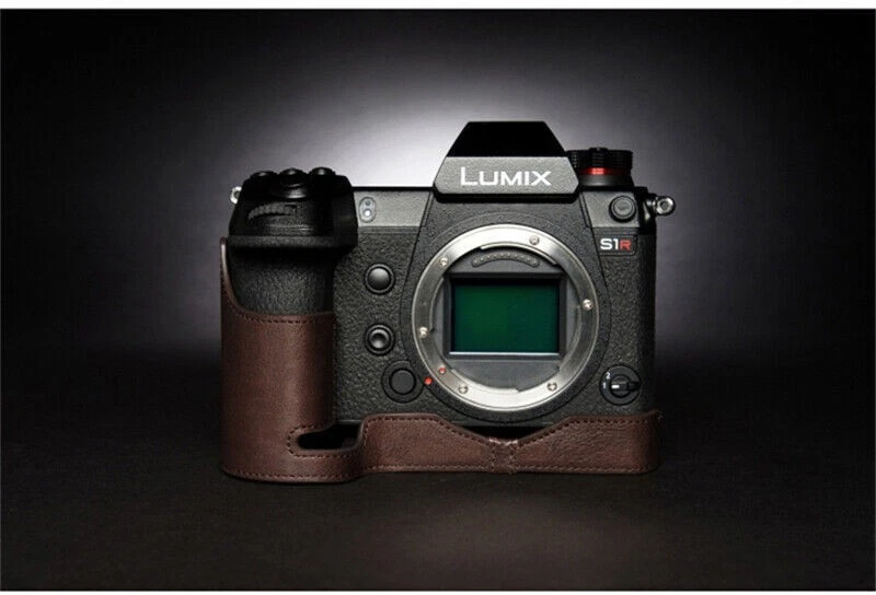 Hecho a mano Panasonic LUMIX S1 S1R Cuero Medio Estuche Bolsa Cámara Retro Cubierta Inserto Foto 4 de 4