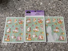 Hallmark Expressions Stickers EASTER ANIMALS 3 Sheets 2 Complete, 1 Incomplete 