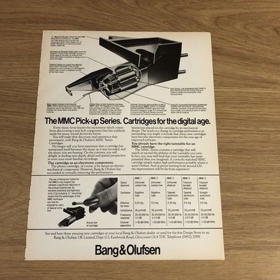 GRAM98 MAGAZINWERBUNG 11X8 B&O MMC TONABNEHMERPATRONEN