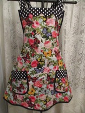 HANDMADE APRON BUTTERFLIES AND FLOWERS