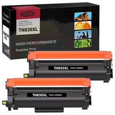 2PK TN830 XL Toner Compatible For Brother MFC- L2760DW L2807DW L2820DW L2900DW
