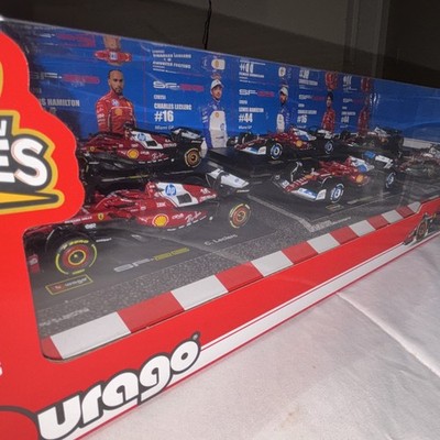 Bburago Ferrari SF-25 2025 1:43 Formula 1 Racing Course Set Leclerc Hamilton