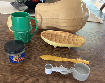 Planters Mr. Peanut Collectibles Lot and peanut dish