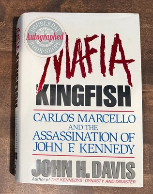 Signed 1st Edition MAFIA KINGFISH John H. Davis HC/DJ 1989 Carlos Marcello JFK