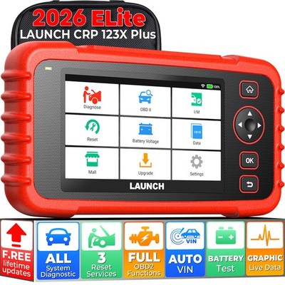 2026 LAUNCH CRP123X PLUS PRO PROFI Auto OBD2 Diagnosegerät Alle Systeme TPMS