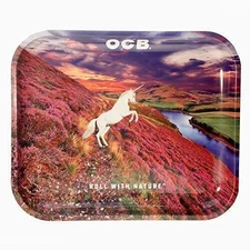 OCB Premium Rolling Tray -"Unicorn" Large 14 x 11