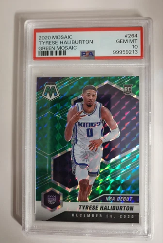 2020 Panini Mosaic - NBA Rookie Card Tyrese Haliburton #264 GREEN MOSAIC