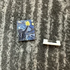 Pin Acrylic Brooch Black Cat Starry Night Van Gogh Cat Moon Touch DIY Pin New