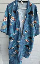 Vintage Japanese Cotton House Robe Yukata Style Made in Japan 46 Chest
