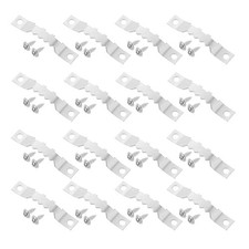16Pcs Picture Hangers, Double-Eerration Frame Back Fasteners with Screws, Silver