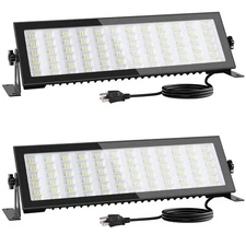 2 Pack LED Shop Lights, 120W 15600LM 6000K Super Bright LED Work Light, IP66 ...