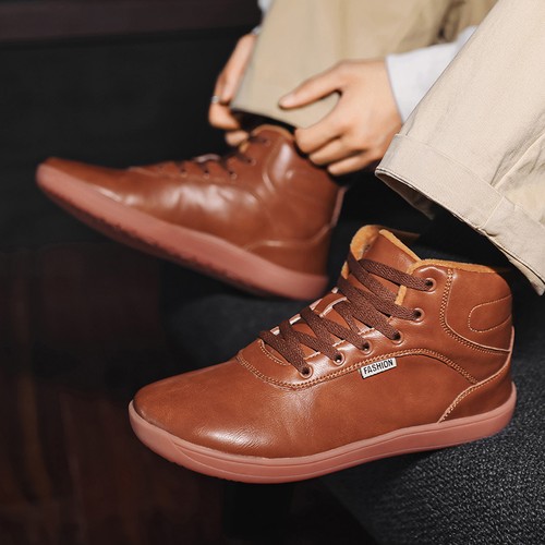 Outdoor Leather Casual Shoes Wide Toe Women Men Barefoot Shoes Plush Lining EU48 - Picture 48 of 54