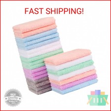 Orighty Baby Washcloths 24-Pack 7''x9'' , Microfiber Coral Fleece Baby Towels, S
