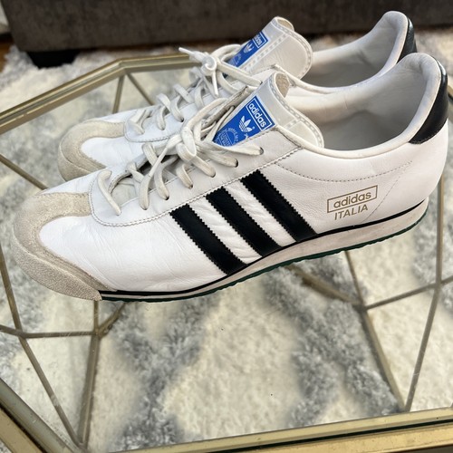 VNTG🔥 Sz 12- Adidas Italia 74 Black White Gold Sneakers 2006 Very Nice 