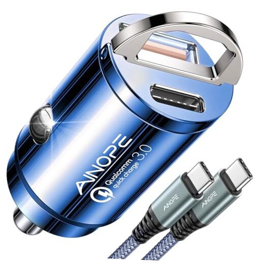 90W Super Fast Car Charger, Invisible USB C 45W Car Charger Fast Charging