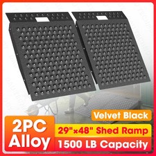 29"x48" Shed Ramp for Riding Mower Anti-Slip Punch Plate Ramp Threshold Ramp 2PC