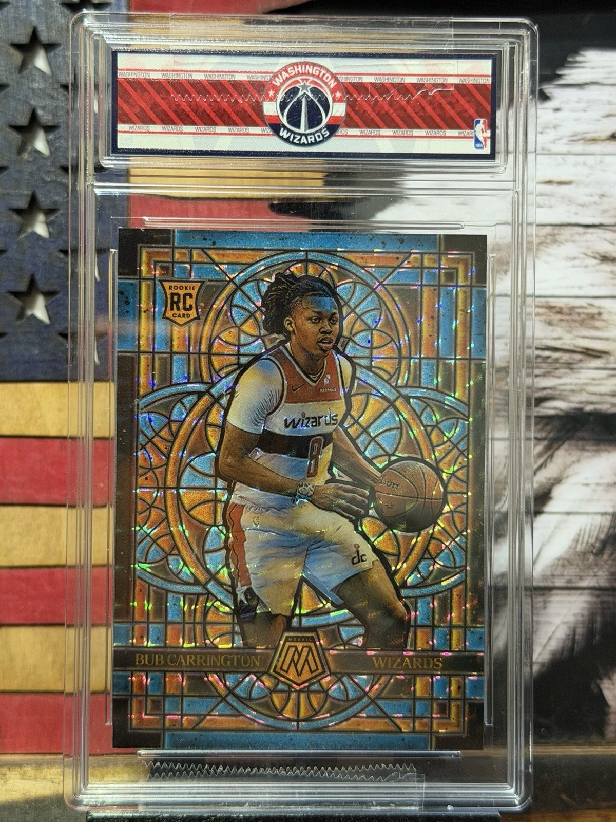 Bub Carrington 2024 Panini Mosaic #3 Stained Glass Rookie RC SP