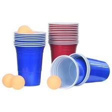 Beer Pong Table Set 0.5L Plastic Durable Stable Party Game Accessories vidaXL