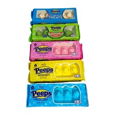 Peeps Marshmallow Variety Flavors Lot 5 Packs Of 5 (25pcs) Easter Chicks New