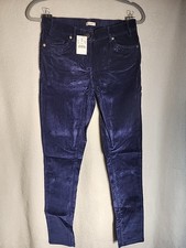 J. Crew Crewcuts Cotton Navy Blue Corduroy Pants Skinny Fit Stretch Size 16 New