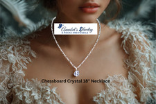 Chessboard Crystal 18" Necklace