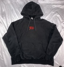Champion Reverse Weave Size L 300 Black Fleece Pullover Hoodie Graphic Logo Y2K