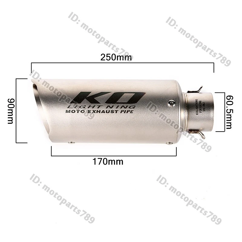 Silenciador de tubo de escape de enlace medio deslizable 60 mm para Aprilia Tuono V4 1100 2017-2020 Foto 2 de 4