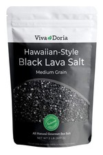 Hawaiian Black Lava Sea Salt, Medium Grain, Lava Salt, 2 lb 907 g 