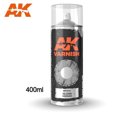 AK-1012 AK Interactive Gloss Varnish - Spray 400ml (Includes 2 nozzles)