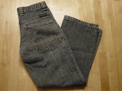 Girls WRG Denim Jeans With Adj Waist Band, Straight Leg, Blue, Sz 10Reg, 23"L - Picture 3 of 5