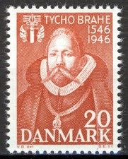 Denmark 1946, Tycho Brahe (1546-1601), astronomer MNH, Mi 294