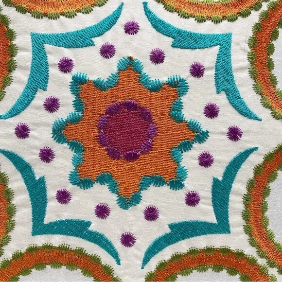 Safavieh Calycopis Goldenrod абстрактный цветочный вышитые подушки комплект из 2 новый - Изображение 2 из 4