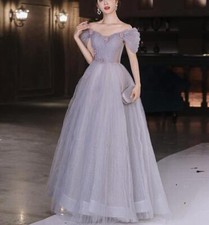 Women's Off Shoulder Evening Dress Party Compere Fashion High Waist Long Skirt