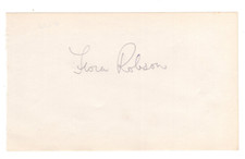 Flora Robson Signed Page / Autographed Actress + Bernard Shaw Theatre Flyer