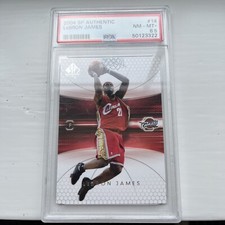 2004-05 SP Authentic LeBron James PSA 9 MINT #14 Cleveland Cavaliers